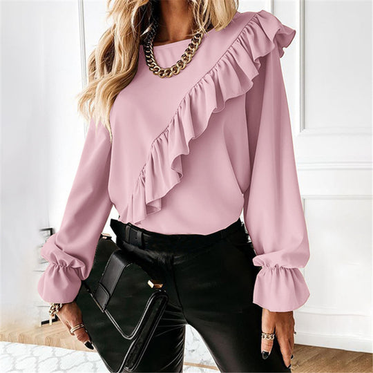 Damen Bluse mit voluminösen Rüschen R&B