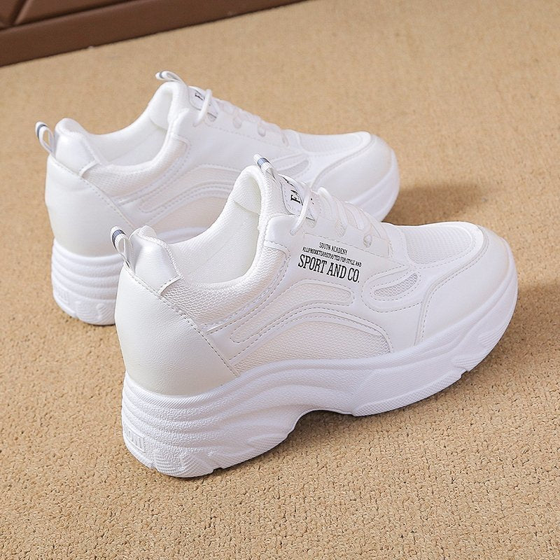Damen Sportliche Sneakers mit hoher Sohle und atmungsaktiver Mesh-Oberfläche R&B