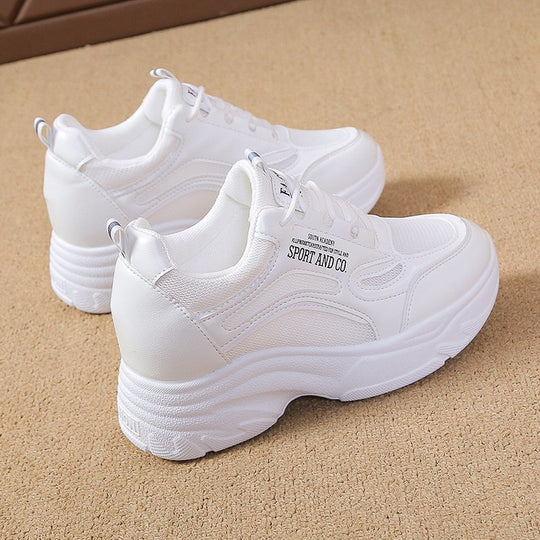 Damen Sportliche Sneakers mit hoher Sohle und atmungsaktiver Mesh-Oberfläche R&B