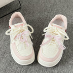 Damen Sportliche Sneakers mit verspieltem Katzenmotiv und bequemer Dämpfung