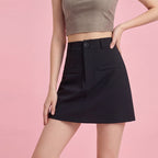 Damen Modischer Minirock mit eleganter Schnittführung und praktischen Taschen R&B