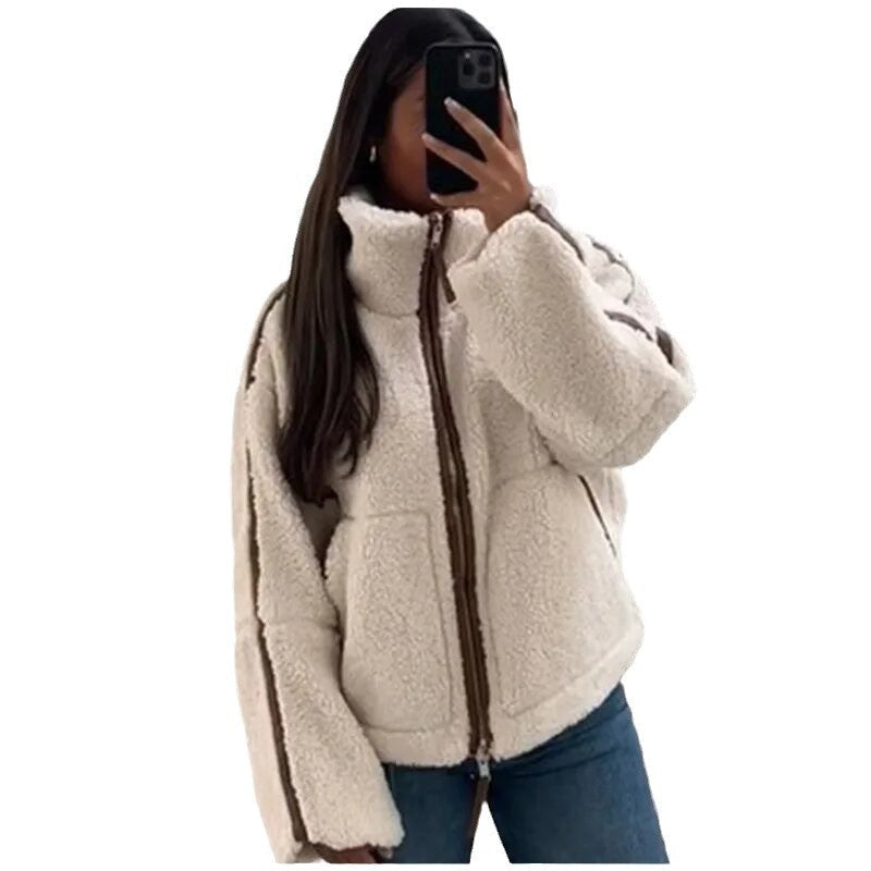 Damen kuscheliger Outdoor-Fleece-Jacke R&B