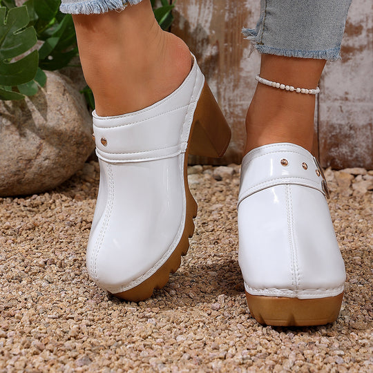 Damen Hochwertige Clogs mit Holzsohle R&B