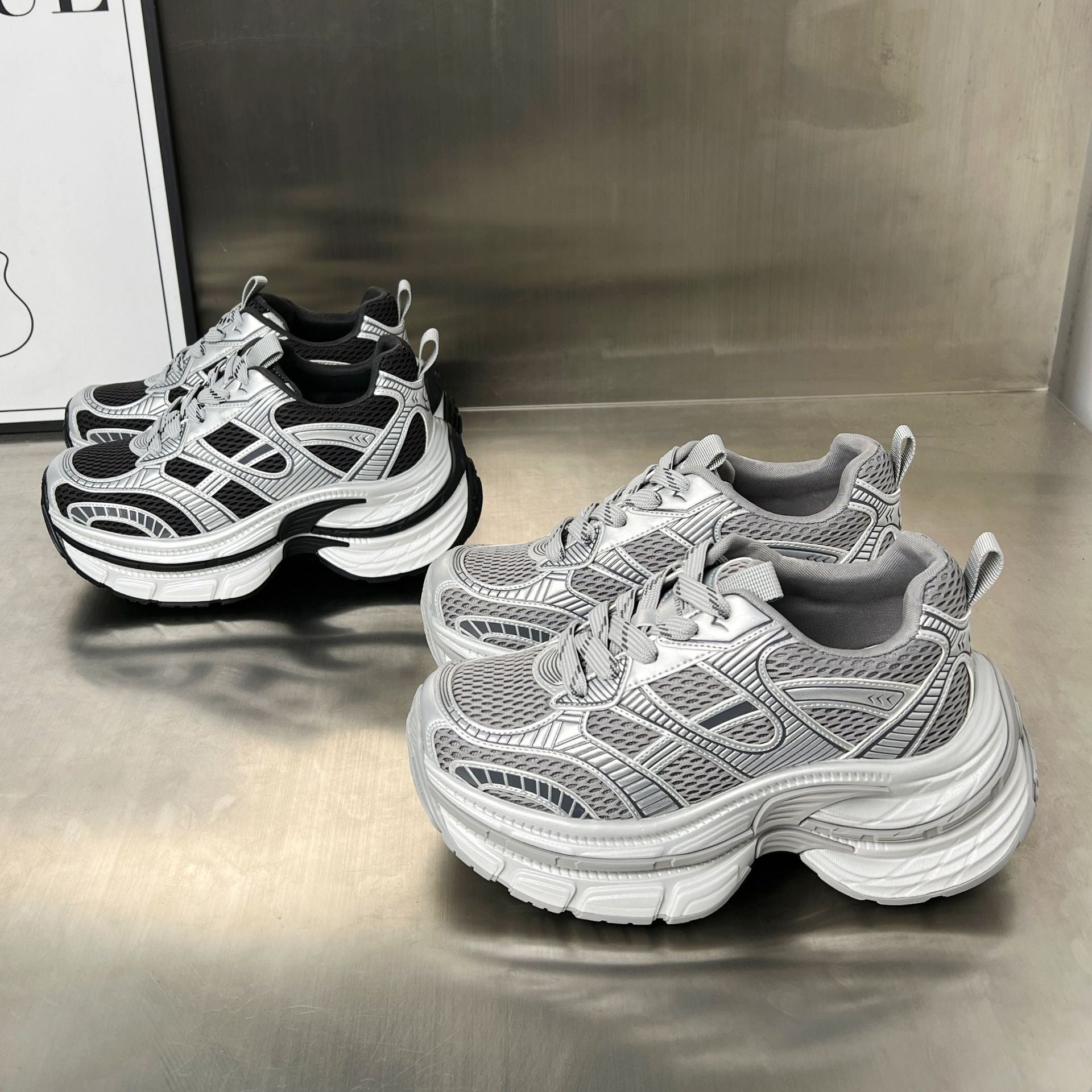 Damen Lauf-Sneaker mit atmungsaktiver Mesh-Oberfläche und stoßdämpfender Sohle R&B