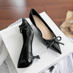 Damen spitze Ballerinas mit elegantem Schleifendetail R&B