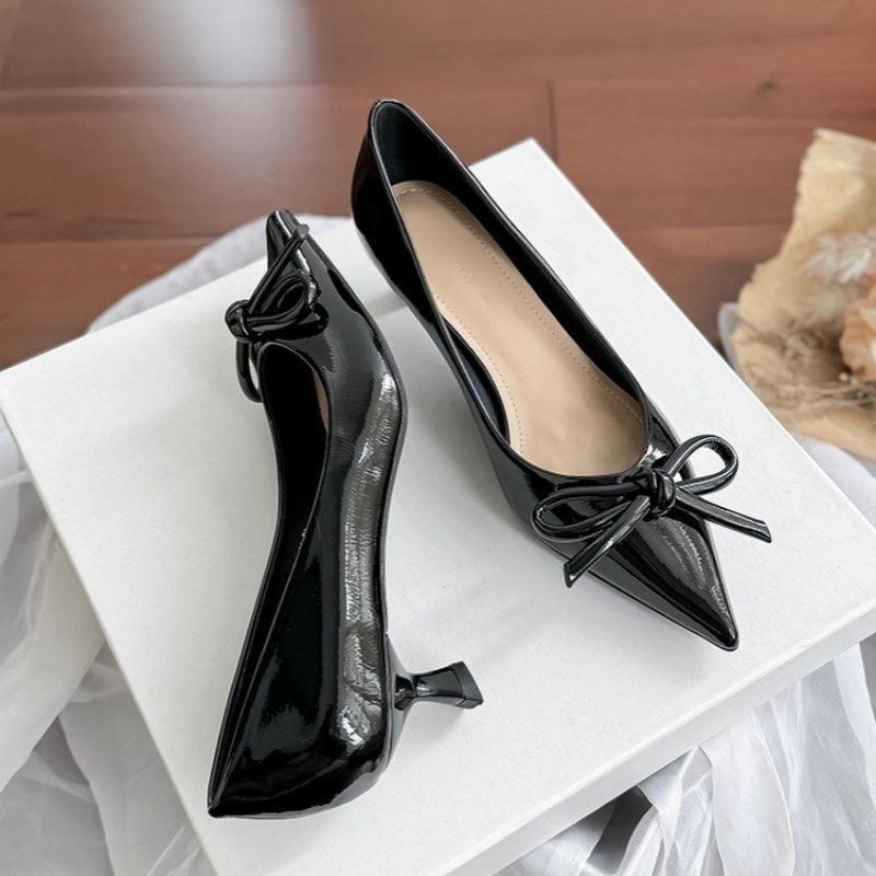 Damen spitze Ballerinas mit elegantem Schleifendetail R&B