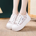 Damen Sneaker mit transparenter Spitze und extrahoher Sohle R&B
