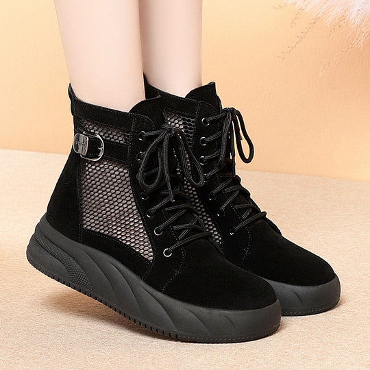 Damen Sportliche Sneakers mit atmungsaktiver Netzstruktur und flexibel dämpfendem Sohlenbereich R&B
