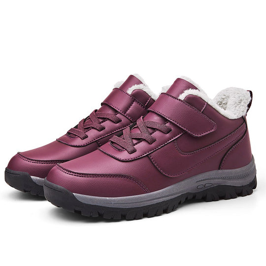 Damen Warmgefütterte Winterstiefel mit rutschfester Sohle und verstellbarem Klettverschluss R&B