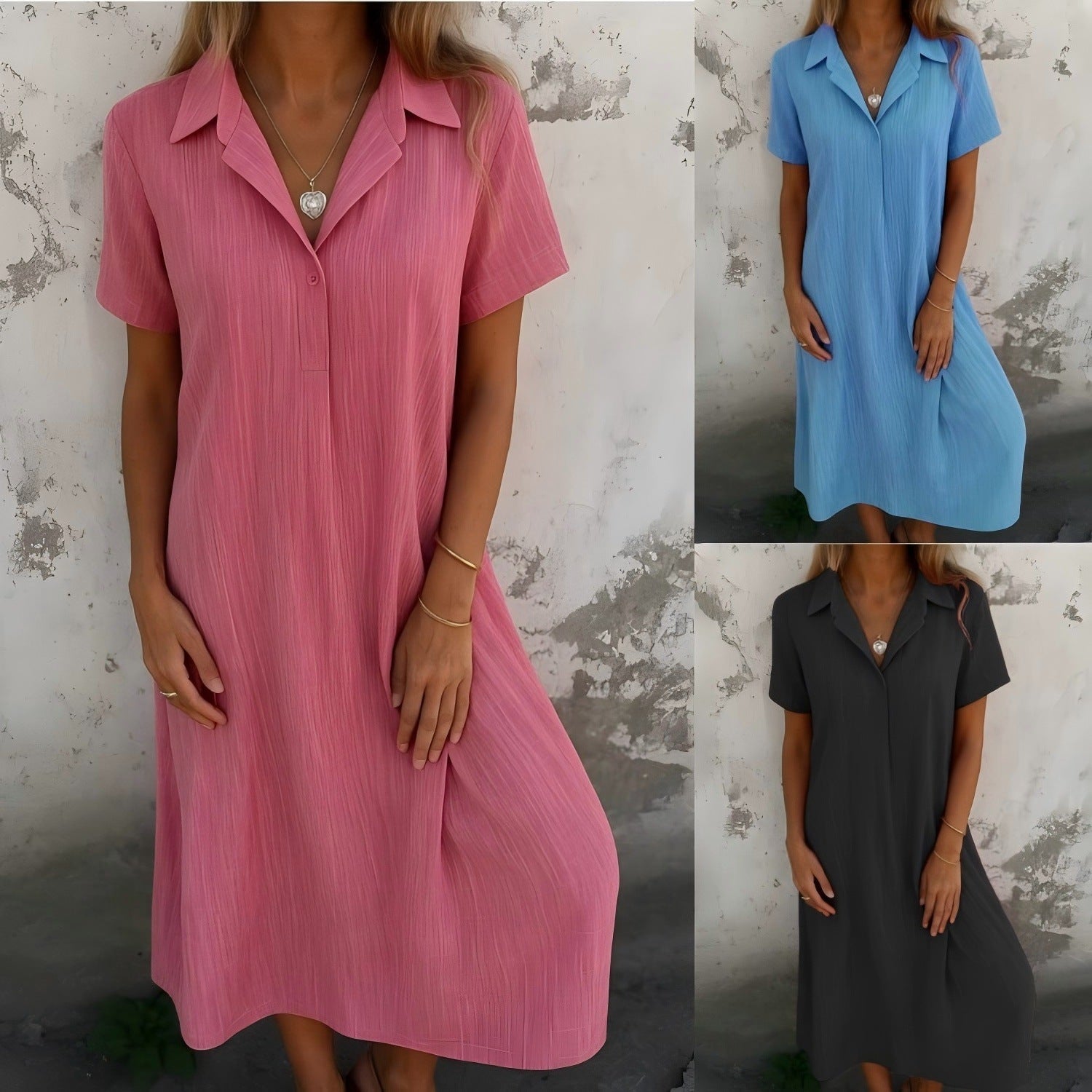 Damen Hemdblusenkleid R&B