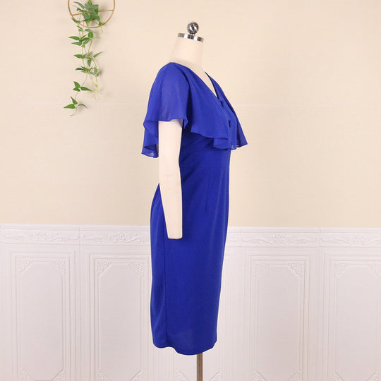 Damen Elegantes Kleid mit schwingenden Volantärmeln R&B