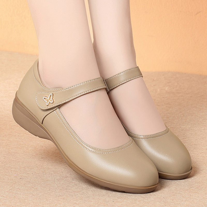 Damen Komfortable Ballerinas mit luftiger Lochmusterung und verstellbarem Riemen R&B