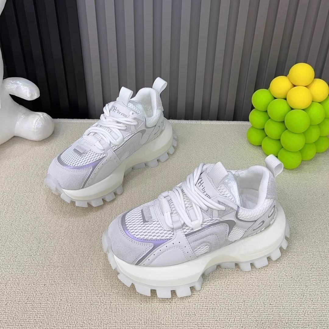 Damen Chunky Sneakers mit atmungsaktiver Mesh-Oberfläche und rutschfester Profilsohle R&B