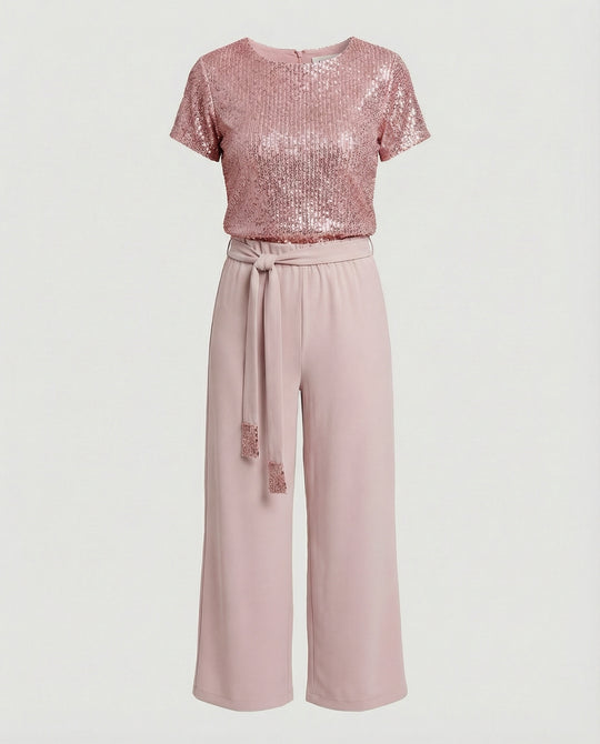 Damen Zweiteiler Set Pailletten elegant