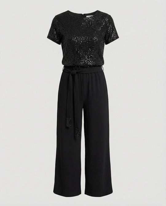 Damen Zweiteiler Set Pailletten elegant