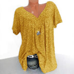Damen lässige Bluse mit floralen Motiven und luftigen Ärmeln R&B