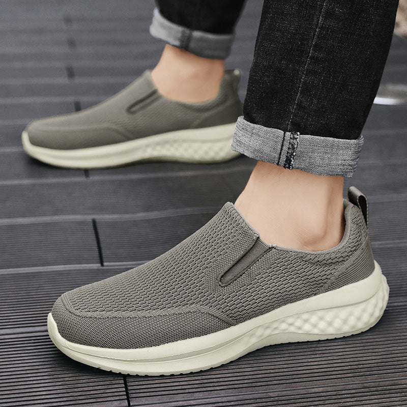 Damen Komfortable Slip-On Sneakers mit atmungsaktivem Strickoberteil