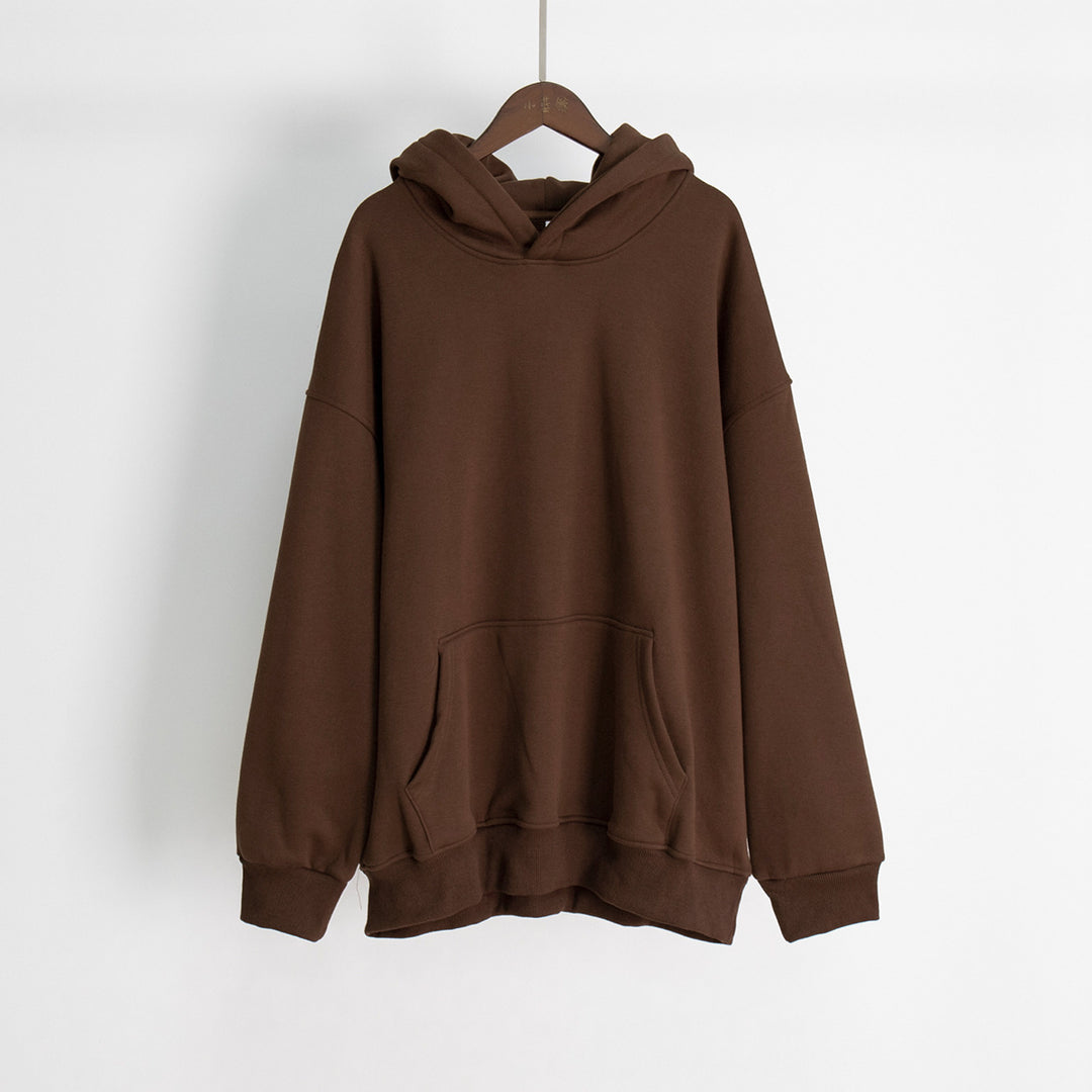 Damen Bequemer oversized Kapuzenpullover mit Kängurutasche R&B