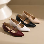 Damen elegante Mary Jane Schuhe mit Absatz