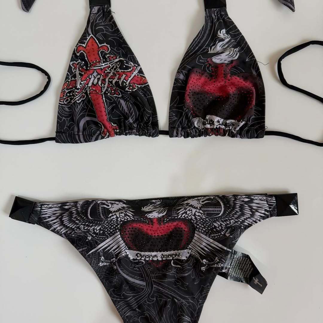 Damen Designer-Bikini mit kreativem Grafiken R&B