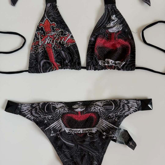 Damen Designer-Bikini mit kreativem Grafiken R&B