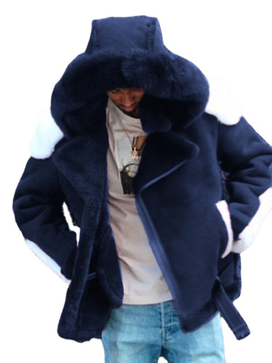 Damen luxuriöse Lammfelljacke mit abnehmbarer Kapuze und kuscheligem Innenfutter R&B