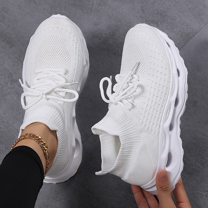 Damen Sportliche Knit Sneakers mit atmungsaktivem Obermaterial und flexibler Sohle