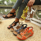 Damen Modische Riemensandalen mit glänzenden Akzenten R&B