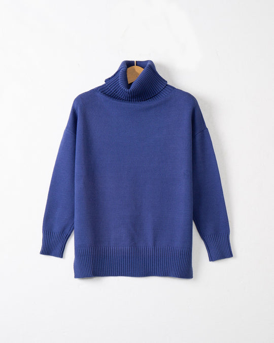 Damen legerer Rollkragenpullover mit praktischem Schnitt R&B