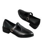 Damen elegante Schnürschuhe mit modischem Riemen und bequemer Sohle R&B