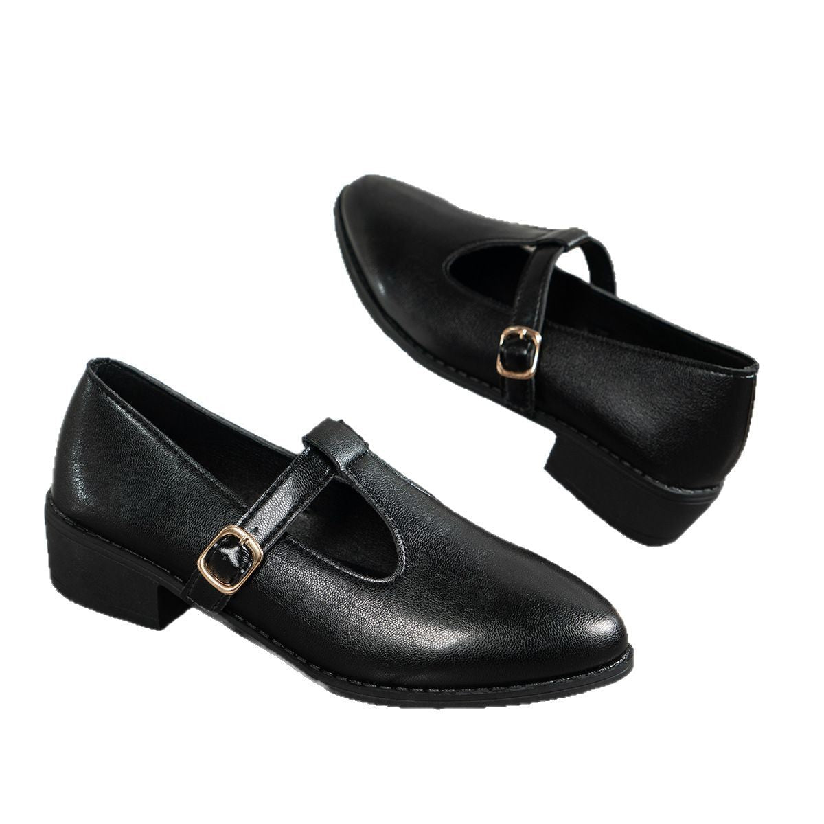 Damen elegante Schnürschuhe mit modischem Riemen und bequemer Sohle R&B