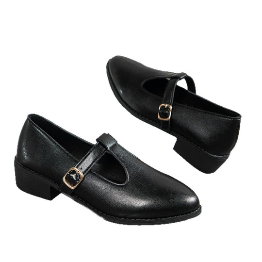 Damen elegante Schnürschuhe mit modischem Riemen und bequemer Sohle R&B