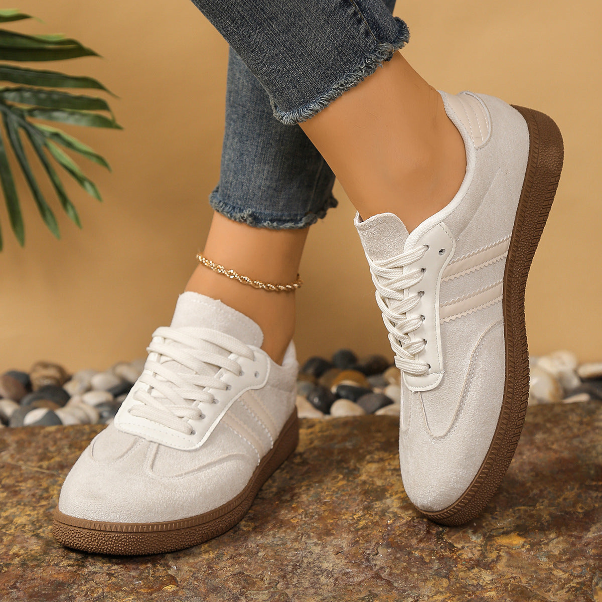 Damen Retro-Laufschuhe mit bequemer Sohle und hochwertigem Obermaterial R&B