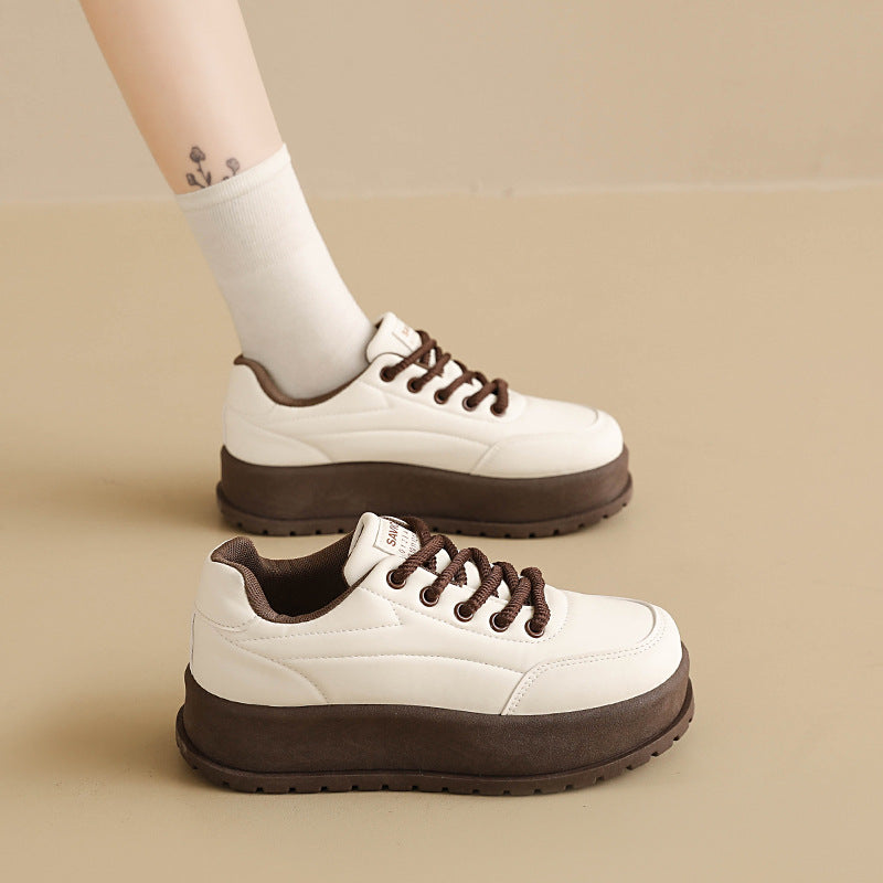 Damen Stilvolle und komfortable Sneakers mit dicker Laufsohle R&B