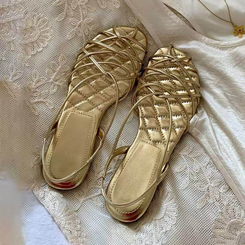 Damen Elegante Riemensandalen mit feinen Halteriemen R&B