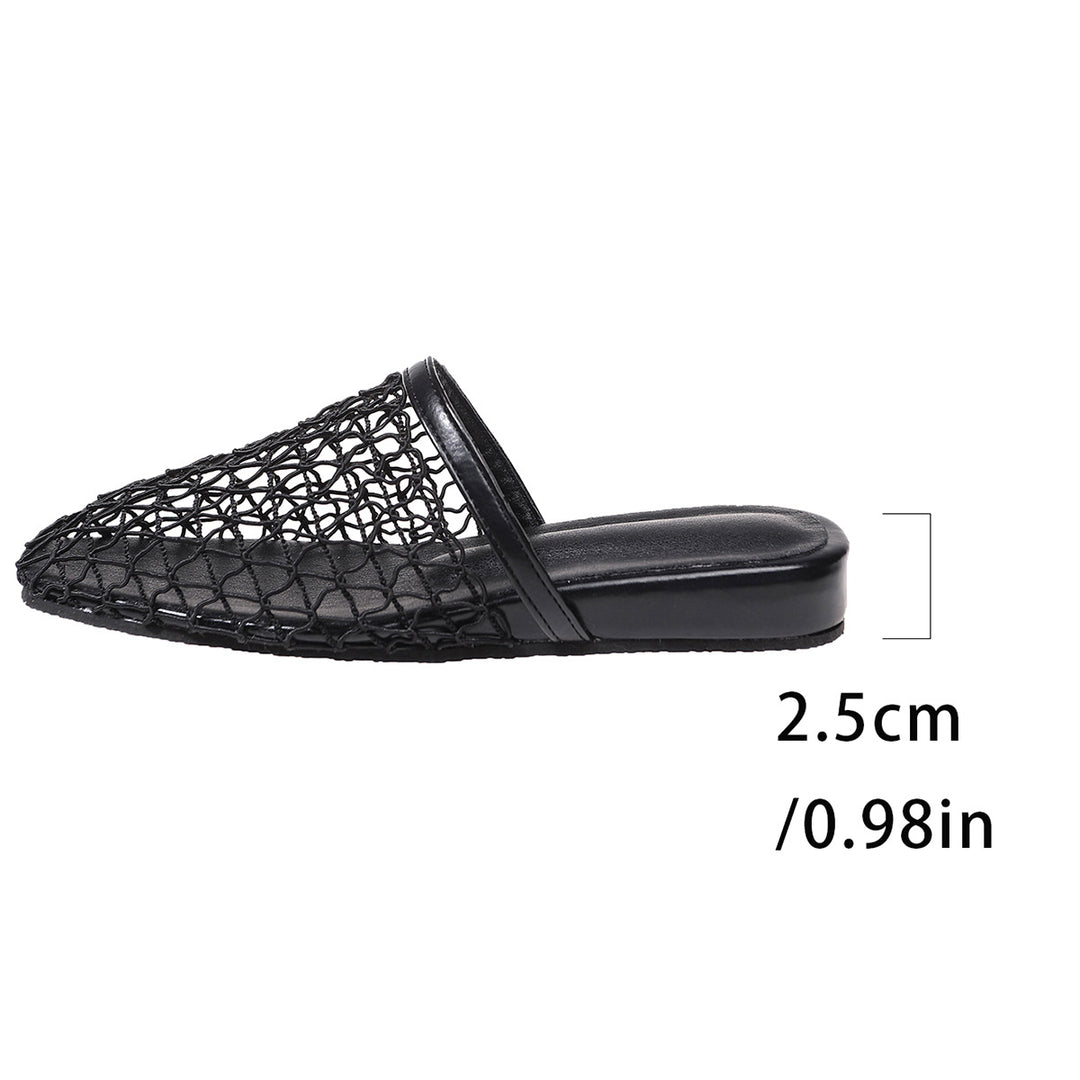 Damen offene Slipper mit eleganten Netzdetails R&B