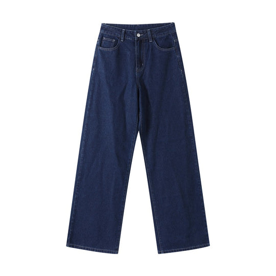 Damen Hoch taillierte Jeans mit weitem Bein und edler Verarbeitung R&B