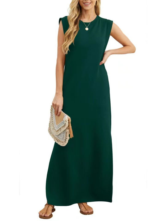 Damen Maxikleid mit modernen Schulterdetails und fließendem Schnitt R&B