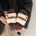 Damen Slipper mit kuscheligem Futter und dekorativer Perlenapplikation EB