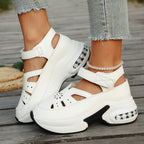 Damen Sportliche Plateau-Sandaletten mit verstellbarem Riemendesign und luftigen Cut-Outs R&B