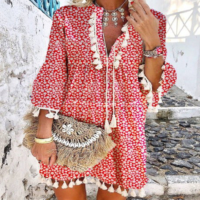 Damen Sommerkleid mit Stickerei R&B