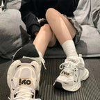 Damen Sportliche Sneakers mit atmungsaktivem Mesh-Obermaterial und gepolsterter Sohle R&B