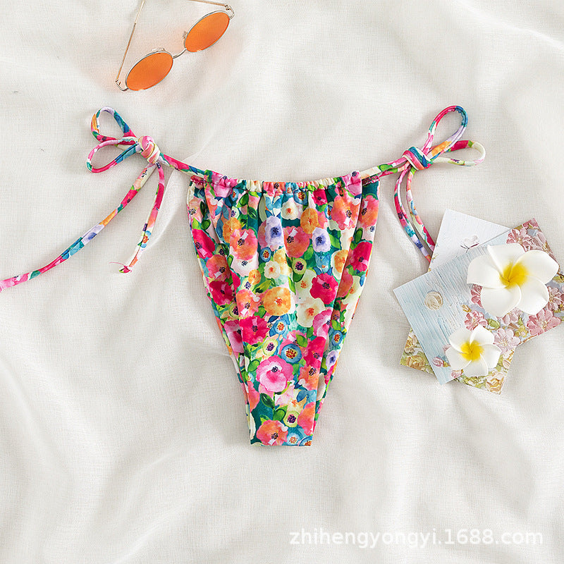 Damen Bandeau-Bikini mit verspieltem Blumendesign R&B
