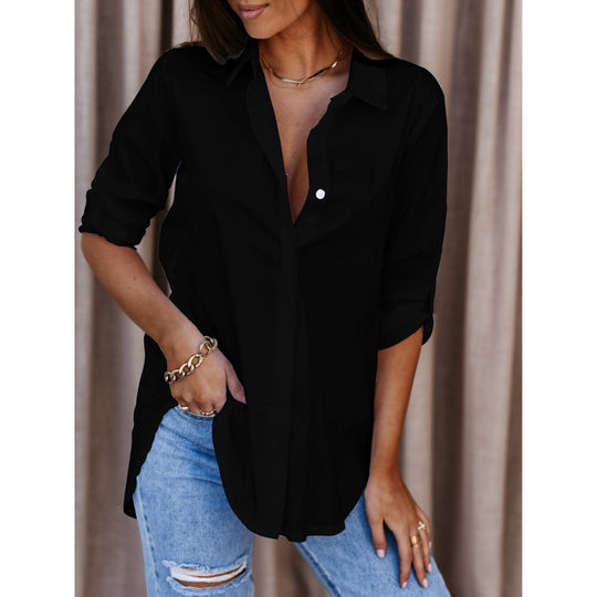 Damen Relaxed Fit Button-Up Shirt R&B