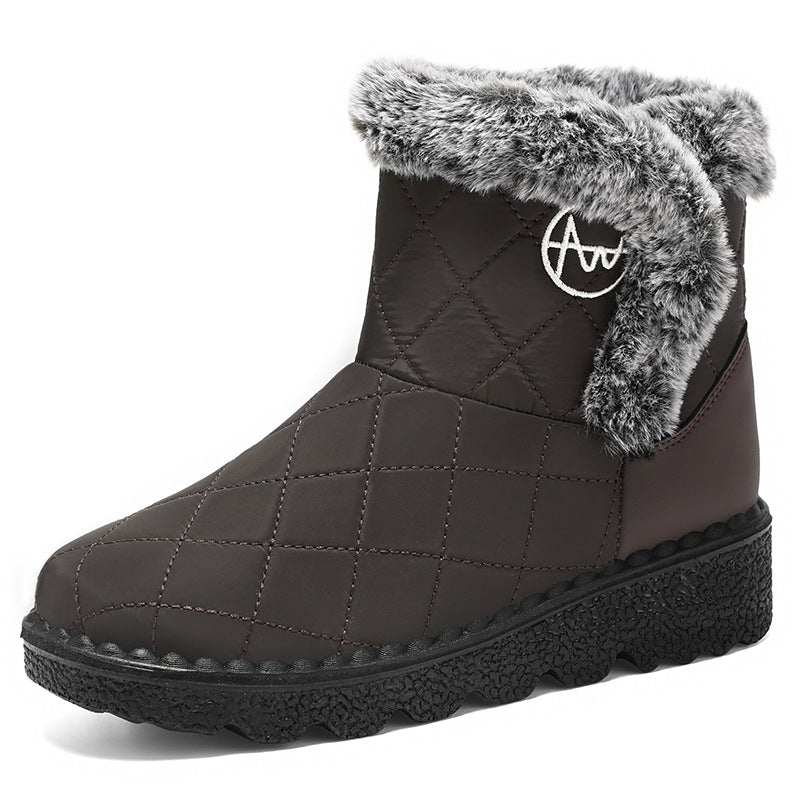 Damen Thermo-Winterstiefel mit weichem Kunstfellkragen R&B