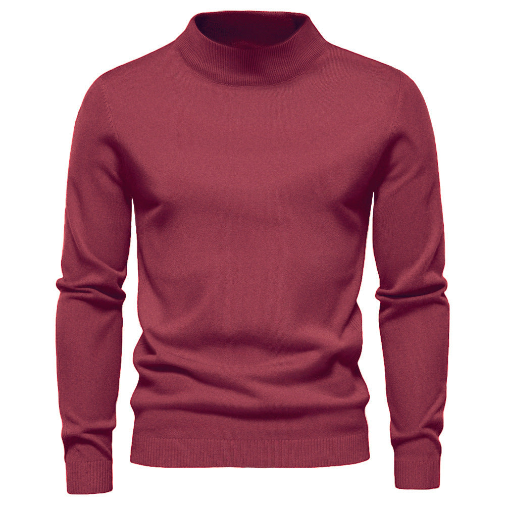 Herren eleganter Rollkragenpullover aus feiner Wolle R&B