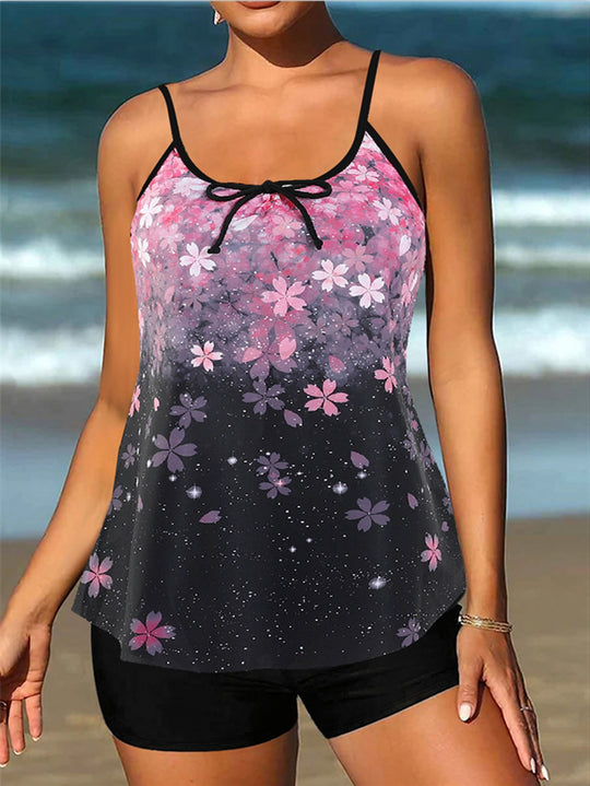 Damen lässiger Strandtop mit Shorts R&B