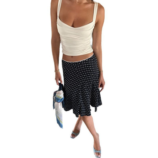 Damen Midi-Rock mit sanft fallendem Saum und elastischem Bund R&B