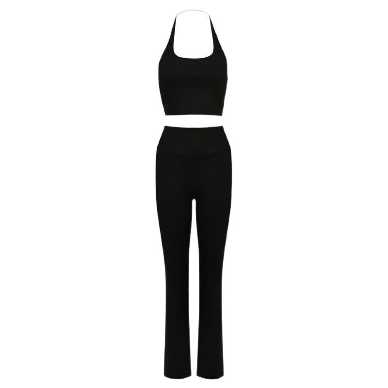 Damen Sportliches Zweiteiliges Set aus atmungsaktiven Materialien und figurbetontem Schnitt R&B