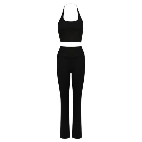 Damen Sportliches Zweiteiliges Set aus atmungsaktiven Materialien und figurbetontem Schnitt R&B